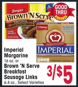 Jewel-Osco Imperial Margarine 16 oz. or Brown 'N Serve Breakfast Sausage Links 6.4 oz offer
