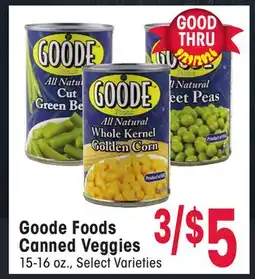 Jewel-Osco Goode Foods Canned Veggies offer