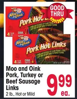 Jewel-Osco Moo and Oink Pork, Turkey or Beef Sausage Links offer