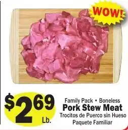 Sellers Bros Family Pack - Boneless Pork Stew Meat offer
