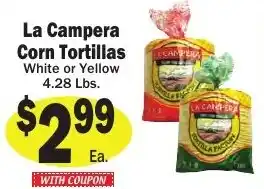 Sellers Bros La Campera corn tortillas offer