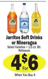 Sellers Bros Jarritos Soft Drinks or Mineragua offer