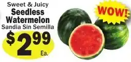 Sellers Bros Sweet & Juicy Seedless Watermelon offer