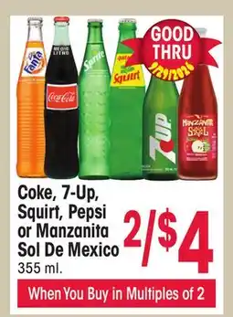 Jewel-Osco Coke, 7-Up, Squirt, Pepsi or Manzanita Sol De Mexico offer