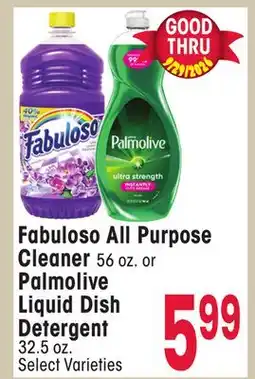 Jewel-Osco Fabuloso All Purpose Cleaner 56 oz. or Palmolive Liquid Dish Detergent 32.5 oz offer