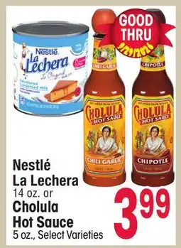 Jewel-Osco Nestlé La Lechera 14 oz. or Cholula Hot Sauce 5 oz offer