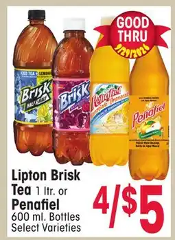Jewel-Osco Lipton Brisk Tea 1 ltr. or Penafiel 600 ml. Bottles offer