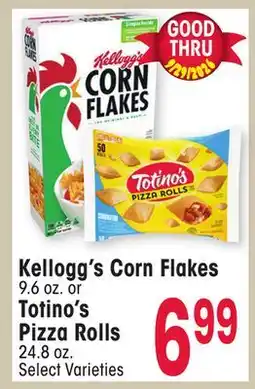 Jewel-Osco Kellogg's Corn Flakes 9.6 oz. or Totino's Pizza Rolls 24.8 oz. Select Varieties offer