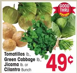 Jewel-Osco Tomatillos lb., Green Cabbage lb., Jicama lb. or Cilantro Bunch offer