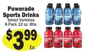 Sellers Bros Powerade sports drinks offer