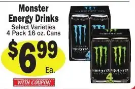 Sellers Bros Monster Energy Drinks offer