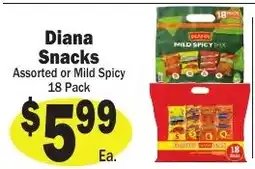 Sellers Bros Diana Snacks Assorted or Mild Spicy offer