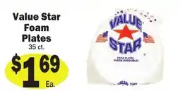 Sellers Bros Value Star foam plates offer