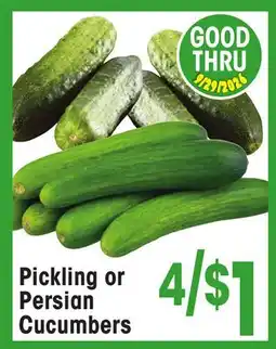 Jewel-Osco Pickling or Persian Cucumbers offer