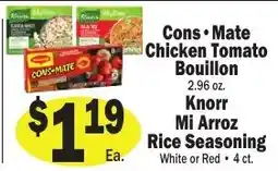 Sellers Bros Con's Mate Chicken Tomato Bouillon, Knorr Mi Arroz Rice Seasoning offer
