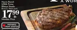 Pavilions Harris Ranch USDA Prime Ribeye Steaks offer