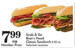 Pavilions Boar's Head Classic Sandwich offer