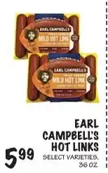 Foodarama Earl Campbell's hot links offer