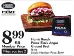 Pavilions Harris Ranch Prime Black Angus Ground Beef offer