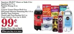 Pavilions Signature Select Mixers or Soda 2 liter offer