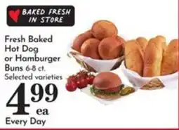 Pavilions Fresh Baked Hot Dog or Hamburger Buns offer