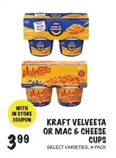 Foodarama Kraft Velveeta or Mac & Cheese Cups offer