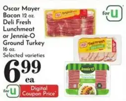 Pavilions Oscar Mayer Bacon Deli Fresh Lunchmeat or Jennie-O Ground Turkey offer