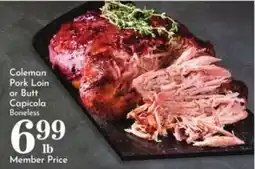 Pavilions Coleman pork loin or butt capicola boneless offer