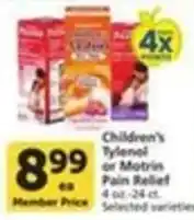 Pavilions Children's Tylenol or Motrin Pain Relief offer