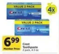 Pavilions Crest toothpaste offer