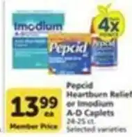 Pavilions Pepcid Heartburn Relief or Imodium A-D Caplets offer