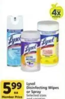 Pavilions Lysol Disinfecting Wipes or Spray offer
