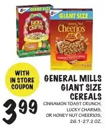 Foodarama General Mills giant size cereals offer