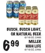 Foodarama Busch, Busch Light, or Natural Beer offer
