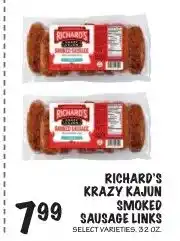 Foodarama Richard's krazy kajun smoked sausage links offer