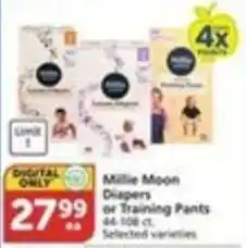 Pavilions Millie Moon Diapers or Training Pants offer