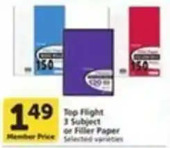 Pavilions Top Flight 3 Subject or Filler Paper offer