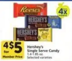 Pavilions Hershey's Single Serve Candy offer