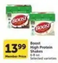 Pavilions Boost High Protein Shakes offer