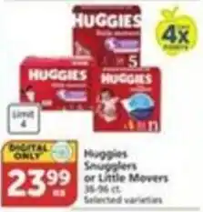 Pavilions Huggies Snugglers or Little Movers offer
