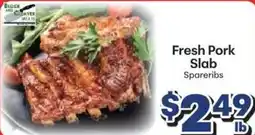 Save a Lot Fresh Pork Slab Spareribs offer