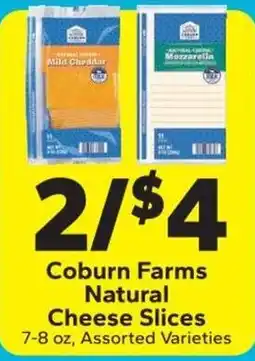 Save a Lot Coburn Farms Natural Cheese Slices offer