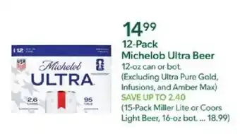 Publix Michelob Ultra Beer offer