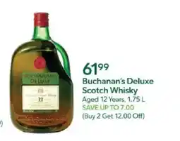 Publix Buchanan's Deluxe Scotch Whisky offer