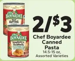 Save a Lot Chef Boyardee canned pasta offer