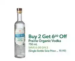 Publix Prairie Organic Vodka offer
