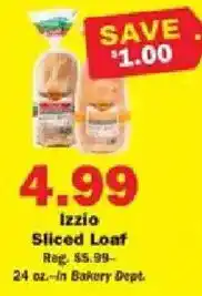 Schnucks Izzio Sliced Loaf offer