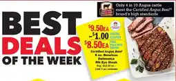 Schnucks Certified Angus Beef Rib Eye Steak offer
