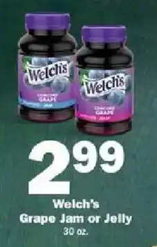 Schnucks Welch's Grape Jam or Jelly offer