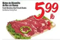 El Super Fresh Boneless Beef Chuck Steaks offer